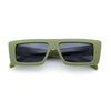 Womens Minimal Rectangle Cat Eye Retro Thick Plastic Urban Sunglasses