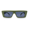 Womens Minimal Rectangle Cat Eye Retro Thick Plastic Urban Sunglasses