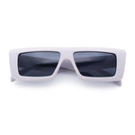 Womens Minimal Rectangle Cat Eye Retro Thick Plastic Urban Sunglasses