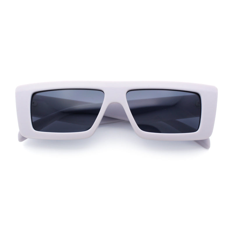 Womens Minimal Rectangle Cat Eye Retro Thick Plastic Urban Sunglasses