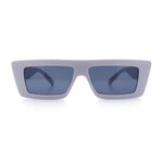 Womens Minimal Rectangle Cat Eye Retro Thick Plastic Urban Sunglasses
