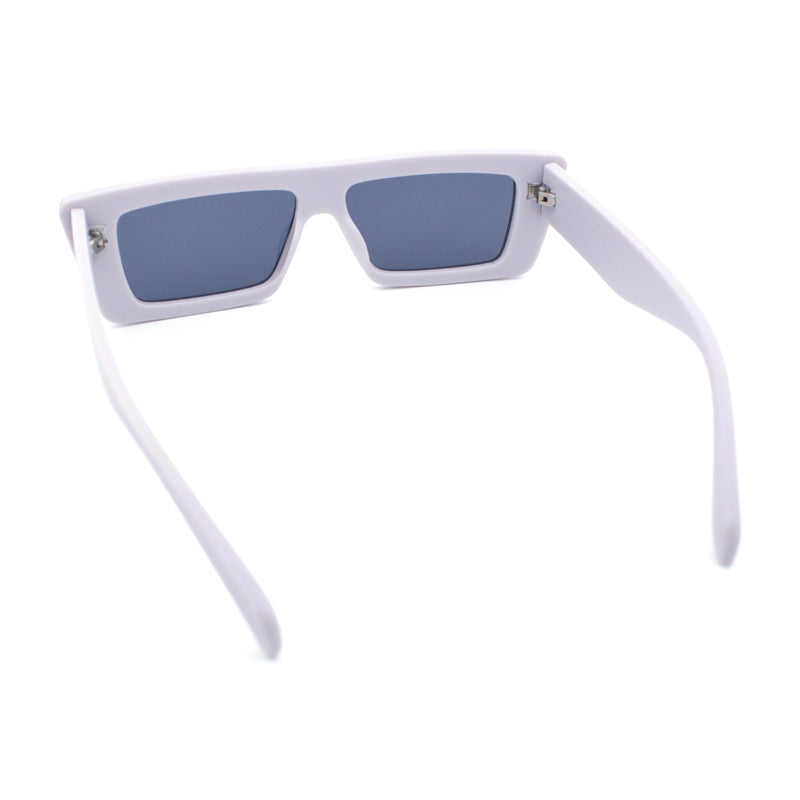 Womens Minimal Rectangle Cat Eye Retro Thick Plastic Urban Sunglasses