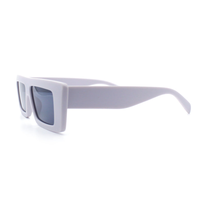 Womens Minimal Rectangle Cat Eye Retro Thick Plastic Urban Sunglasses