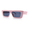 Womens Minimal Rectangle Cat Eye Retro Thick Plastic Urban Sunglasses