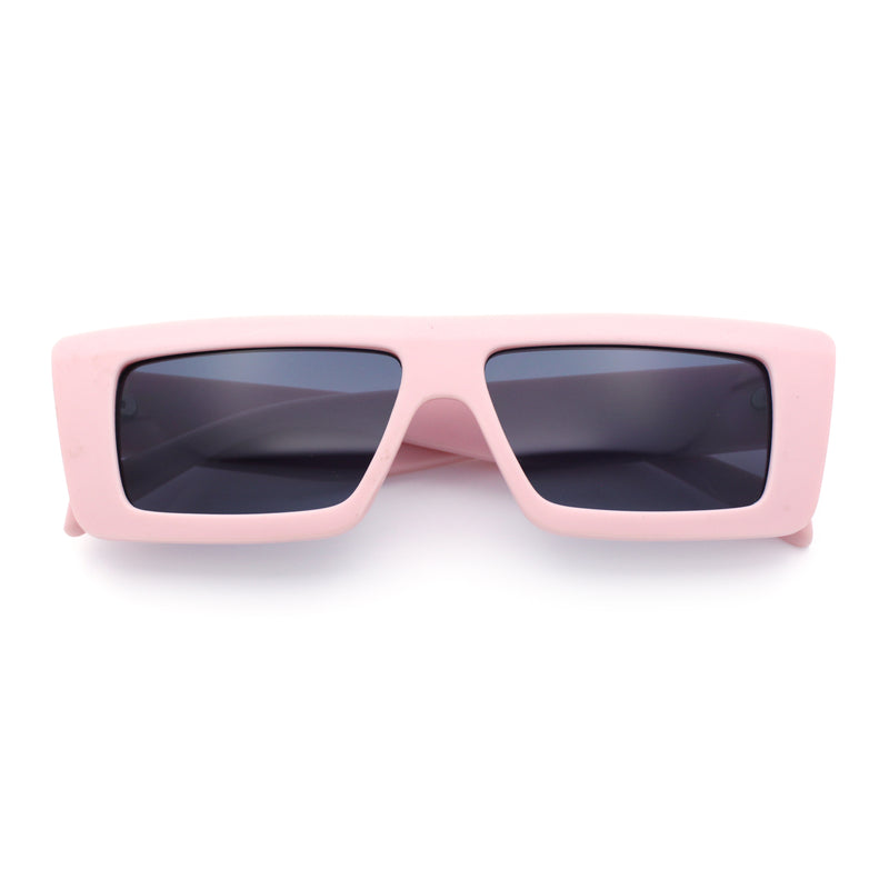Womens Minimal Rectangle Cat Eye Retro Thick Plastic Urban Sunglasses