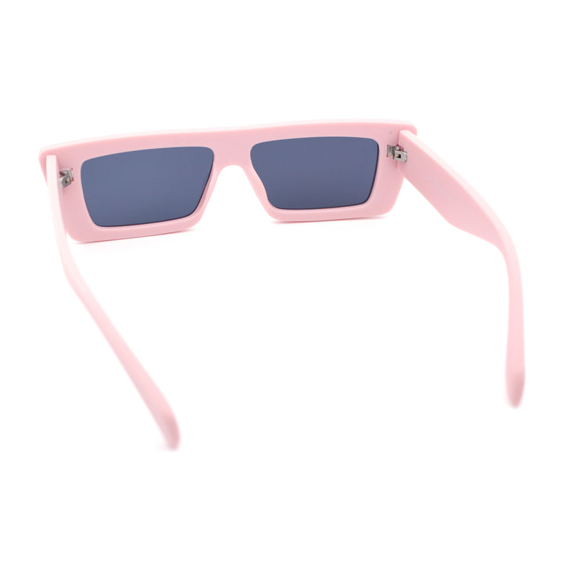 Womens Minimal Rectangle Cat Eye Retro Thick Plastic Urban Sunglasses
