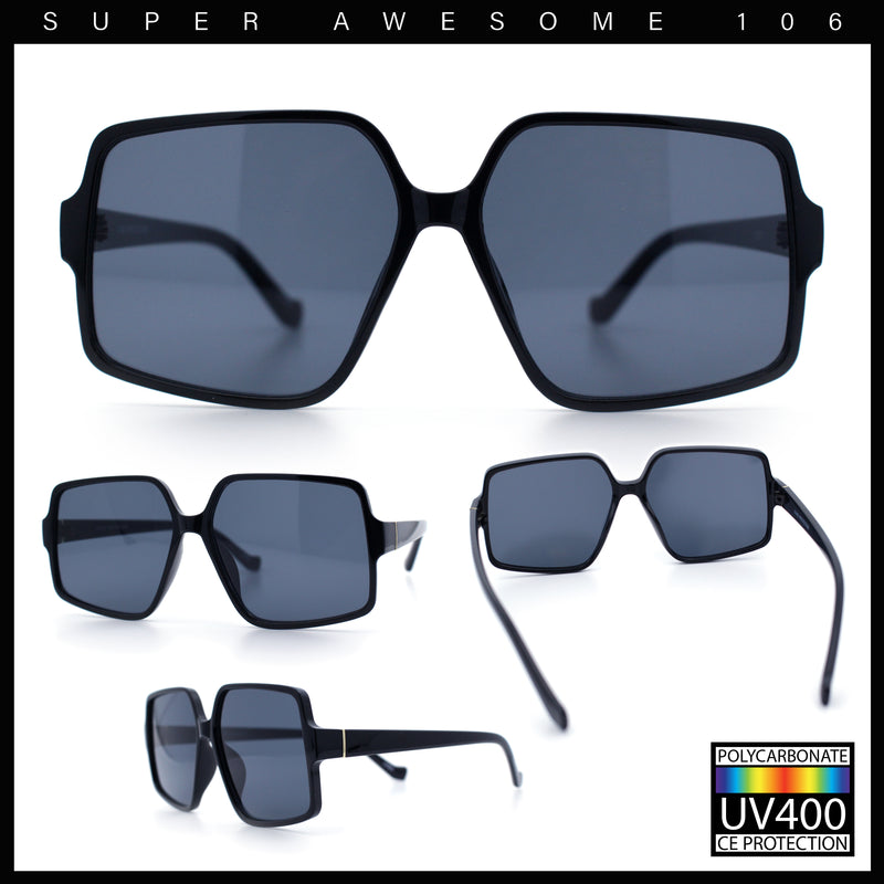 Womens Classical 90s Butterfly Designer Style Chic Thin Plastic Sunglasses