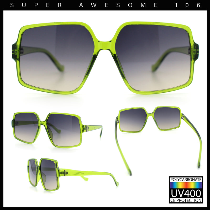 Womens Classical 90s Butterfly Designer Style Chic Thin Plastic Sunglasses