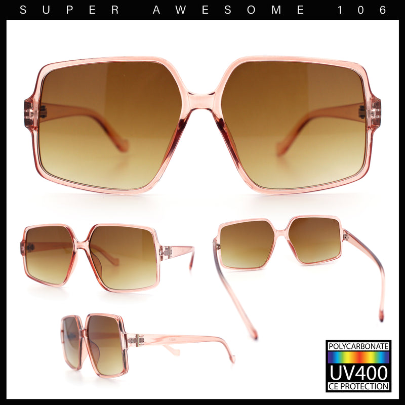 Womens Classical 90s Butterfly Designer Style Chic Thin Plastic Sunglasses