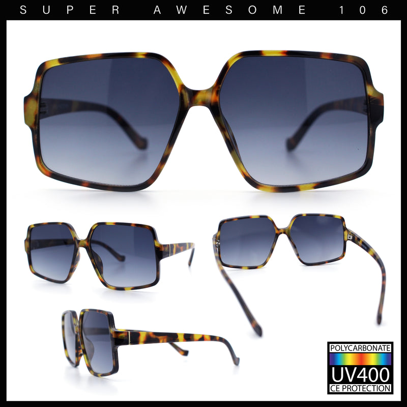 Womens Classical 90s Butterfly Designer Style Chic Thin Plastic Sunglasses
