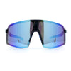 Mens Polarized Oversized Large Shield Monoblock Plastic Sport Sunglasses