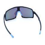 Mens Polarized Oversized Large Shield Monoblock Plastic Sport Sunglasses