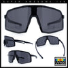 Mens Polarized Oversized Large Shield Monoblock Plastic Sport Sunglasses