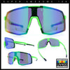 Mens Polarized Oversized Large Shield Monoblock Plastic Sport Sunglasses