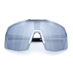 Mens Polarized Oversized Large Shield Monoblock Plastic Sport Sunglasses