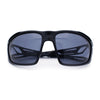 Mens Xloop Classic Mirror Lens Rectangle Wrap Biker Style Plastic Sunglasses