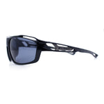 Mens Xloop Classic Mirror Lens Rectangle Wrap Biker Style Plastic Sunglasses
