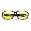 Mens Xloop HD Night Driving Yellow Lens Wrap Biker Style Plastic Sunglasses