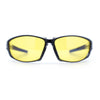 Mens Xloop HD Night Driving Yellow Lens Wrap Biker Style Plastic Sunglasses