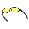 Mens Xloop HD Night Driving Yellow Lens Wrap Biker Style Plastic Sunglasses