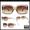 Womens Retro Mod Rectangle Thick Plastic Luxury Minimalist Plastic Sunglasses