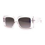 Womens Retro Mod Rectangle Thick Plastic Luxury Minimalist Plastic Sunglasses