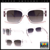 Womens Retro Mod Rectangle Thick Plastic Luxury Minimalist Plastic Sunglasses