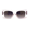 Womens Retro Mod Rectangle Thick Plastic Luxury Minimalist Plastic Sunglasses