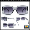Womens Retro Mod Rectangle Thick Plastic Luxury Minimalist Plastic Sunglasses