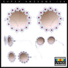 Womens Hippie Bold Daisy Flower Trim Circle Lens Plastic Retro Sunglasses