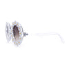 Womens Hippie Bold Daisy Flower Trim Circle Lens Plastic Retro Sunglasses