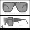 Womens Flat Top Shield Mogul Inset Lens Oversize Rectangle Plastic Sunglasses