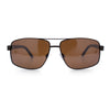 Mens Polarized Metal Rim Rectangle Agent Style Classy Manly Sunglasses