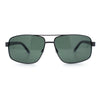 Mens Polarized Metal Rim Rectangle Agent Style Classy Manly Sunglasses