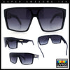 Mens Oversized Shield Curved Wrap Rectangular Plastic Sporty Sunglasses