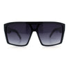 Mens Oversized Shield Curved Wrap Rectangular Plastic Sporty Sunglasses