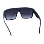 Mens Oversized Shield Curved Wrap Rectangular Plastic Sporty Sunglasses