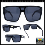 Mens Oversized Shield Curved Wrap Rectangular Plastic Sporty Sunglasses
