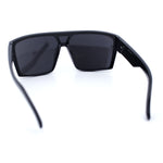 Mens Oversized Shield Curved Wrap Rectangular Plastic Sporty Sunglasses