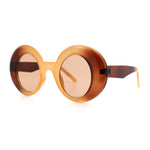 Womens Tall Oval Round Thick Retro Mod Plastic Fashion Sunglasses