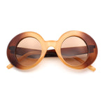 Womens Tall Oval Round Thick Retro Mod Plastic Fashion Sunglasses