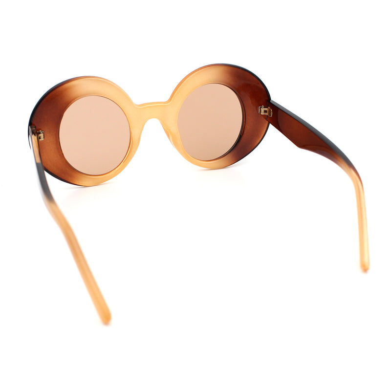 Womens Tall Oval Round Thick Retro Mod Plastic Fashion Sunglasses
