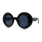 Womens Tall Oval Round Thick Retro Mod Plastic Fashion Sunglasses