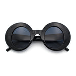Womens Tall Oval Round Thick Retro Mod Plastic Fashion Sunglasses