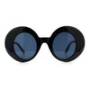 Womens Tall Oval Round Thick Retro Mod Plastic Fashion Sunglasses