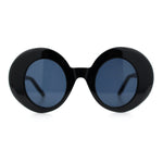 Womens Tall Oval Round Thick Retro Mod Plastic Fashion Sunglasses