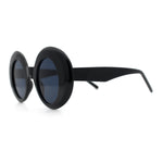 Womens Tall Oval Round Thick Retro Mod Plastic Fashion Sunglasses