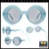 Womens Tall Oval Round Thick Retro Mod Plastic Fashion Sunglasses