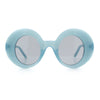 Womens Tall Oval Round Thick Retro Mod Plastic Fashion Sunglasses