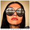 Womens Tall Oval Round Thick Retro Mod Plastic Fashion Sunglasses